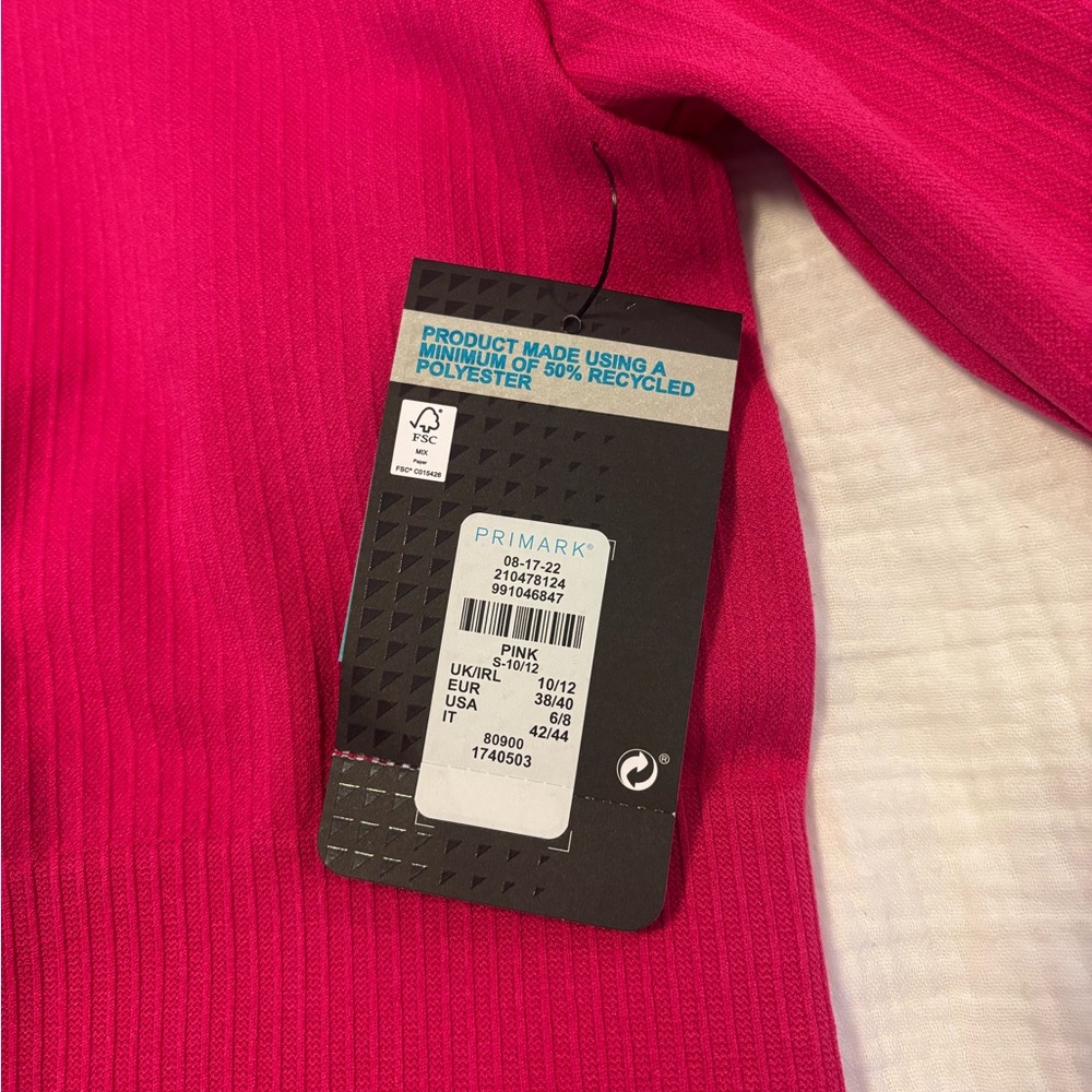 Hot Pink Ribbed Cropped Workout Jacket - Picture 11 of 14